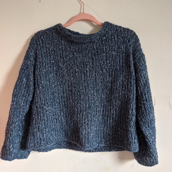 Knit Blue and Silver Autumn Sweater - Picture 6 of 7